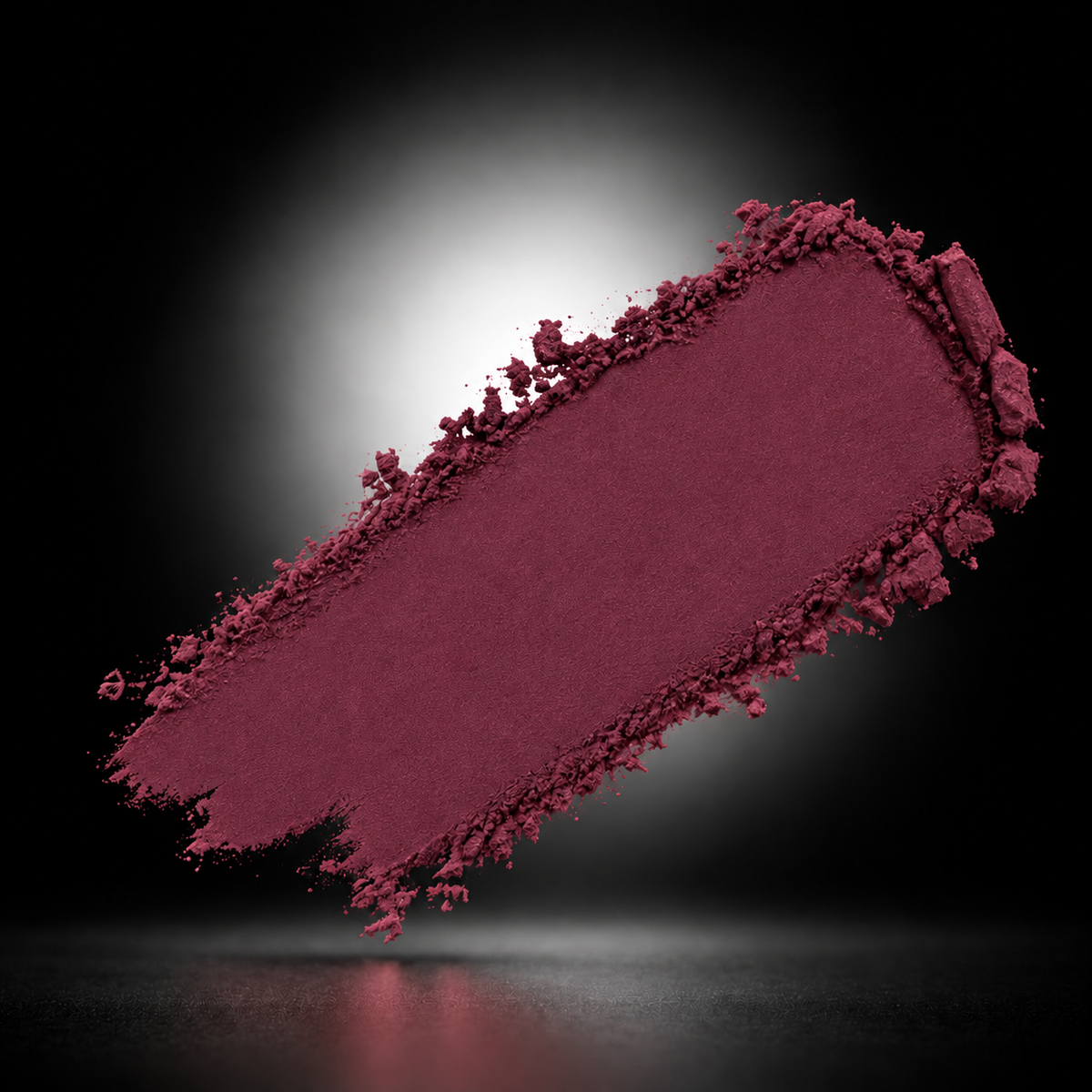 Almost Famous deep plum matte blush swatch