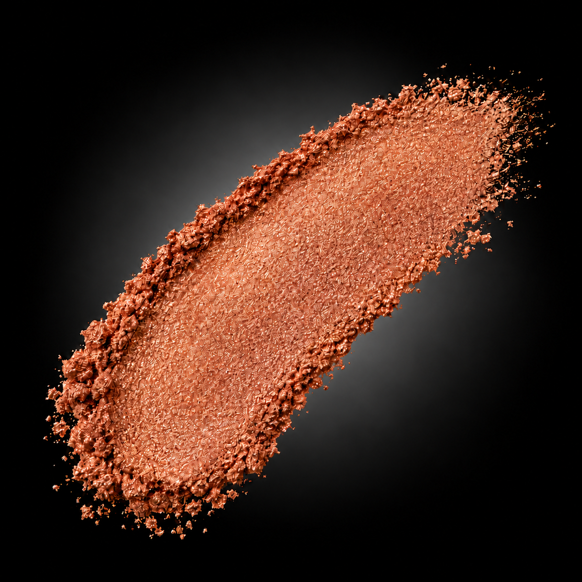 Savage bronze copper shimmer powder swatch with soft neutral halo