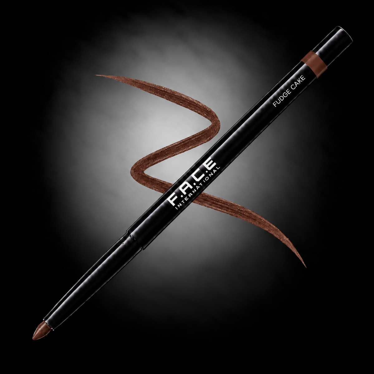 F.A.C.E INTERNATIONAL Luxury Lip Liner in Fudge Cake, rich cocoa brown