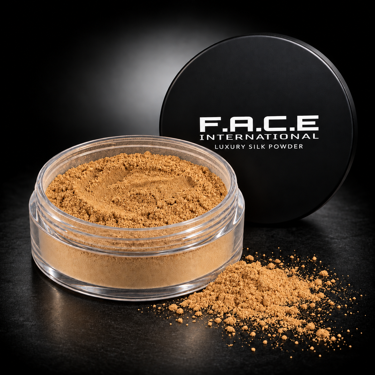 FACE INTERNATIONAL Luxury Silk HD Finishing Powder Cognac jar