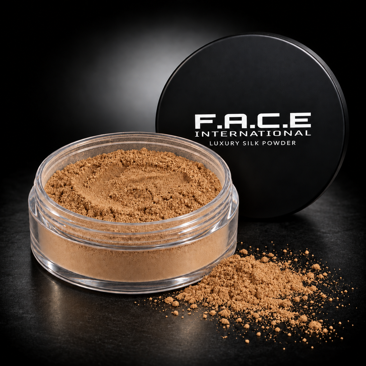 FACE INTERNATIONAL Luxury Silk HD Finishing Powder Honey jar